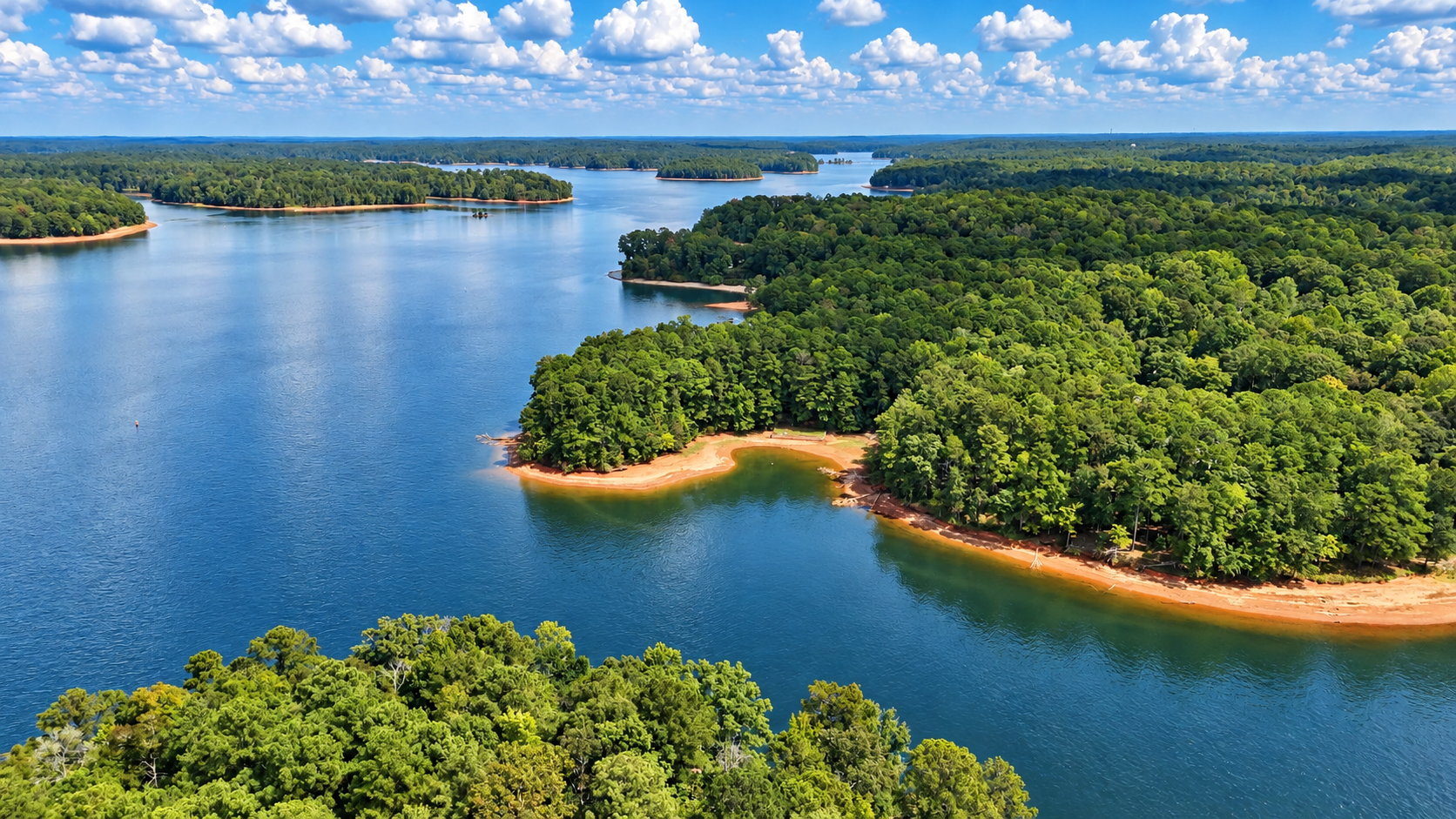 Aerial view of West Point Lake property near LaGrange, Georgia